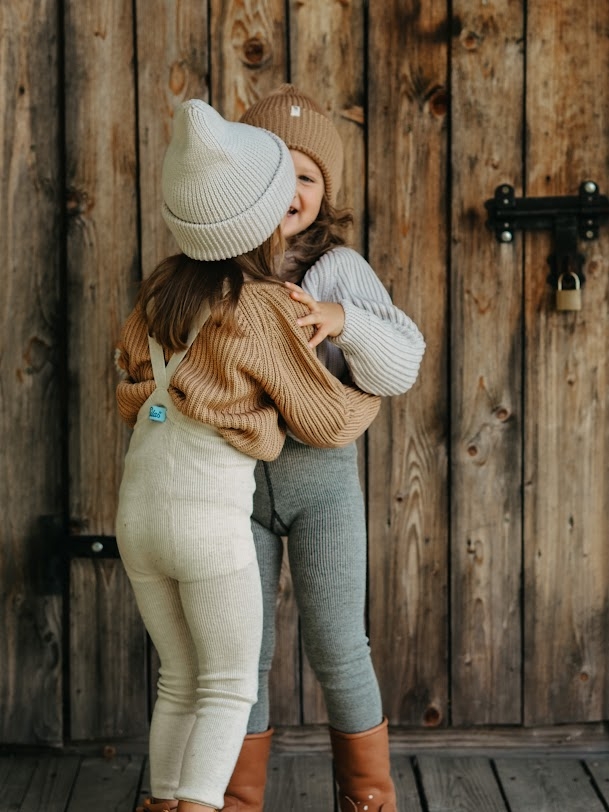 Wooly footless wool tights cream blend Silly Silas Hey kiddo