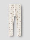 Layo slim leggings, coconut milk/pink flower, Lil Atelier thumbnail