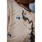 Mela ruffle cardigan, sandshell, Fliink thumbnail
