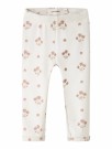 Layo slim leggings baby, coconut milk/pink flower, Lil Atelier thumbnail