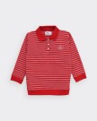 Wilma kids pique top, red/white, Fiona stories thumbnail