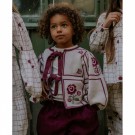 Charlotte emb cardigan, sandhsell/burgendy, Fliink thumbnail