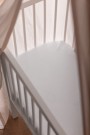 Jersey laken bed side crib, white, Sebra thumbnail