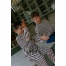 Alvin stripe pant, coffee bean/sandshell, Fliink thumbnail