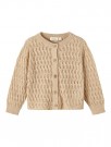 Nina loose knit cardigan, warm sand, Lil Atelier thumbnail