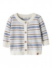Hito knit cardigan, coconut milk/dusty blue, Lil Atelier thumbnail