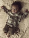 Robo loose knit cardigan baby, sepia tint, Lil Atelier thumbnail