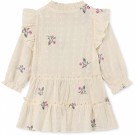 Dobby rose emb dress, sandshell, Fliink thumbnail