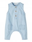 Daley loose denim suit baby, light blue, Lil Atelier thumbnail