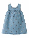 Deva denim emb dress, medium blue/cherry, Lil Atelier thumbnail