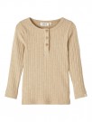 Niva slim top, warm sand melange, Lil Atelier thumbnail