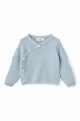 Baby cross-over cardigan, dusty blue, Copenhagen colors thumbnail