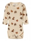 Nimo slim body wool/modal, sandshell/animals, Lil Atelier thumbnail