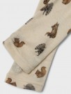 Nimo slim wool/modal leggings baby, sandshell/animals, Lil Atelier thumbnail