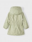 Gudruna long jacket, oil green aop, Lil Atelier thumbnail