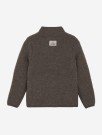 Jacket wool fleece, brown melange, Huttelihut thumbnail