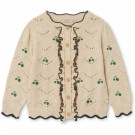 Mela ruffle cardigan, sandshell, Fliink thumbnail