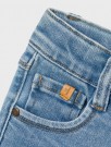 Salli slim bootcut jeans, medium blue, Lil Atelier thumbnail