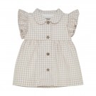 Dress woven check baby, white pepper, Huttelihut thumbnail