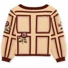 Charlotte emb cardigan, sandhsell/burgendy, Fliink thumbnail