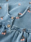 Deva denim emb dress, medium blue/cherry, Lil Atelier thumbnail