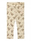 Nimo slim wool/modal leggings baby, sandshell/flower, Lil Atelier thumbnail