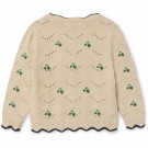 Mela ruffle cardigan, sandshell, Fliink thumbnail