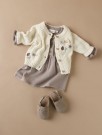 Emlen embr knit cardigan baby, birch, Lil Atelier thumbnail
