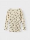 Nimo slim top wool/modal, sandshell/flower, Lil Atelier thumbnail