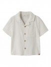 Hagi loose shirt, coconut milk/dusty blue, Lil Atelier thumbnail