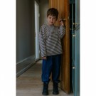 Alvin stripe sweatshirt, coffee bean/sandshell, Fliink thumbnail