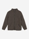 Jacket wool fleece, brown melange, Huttelihut thumbnail