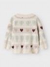 Lamai knit cardigan baby, pastel parchment, Lil Atelier thumbnail
