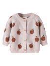 Lulio knit cardigan baby, hushed violet, Lil Atelier thumbnail