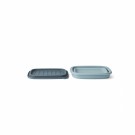 Franklin foldable lunch box, sea blue/whale blue mix, Liewood thumbnail