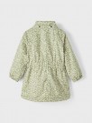 Gudruna long jacket, oil green aop, Lil Atelier thumbnail