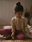 Nina loose knit cardigan, warm sand, Lil Atelier thumbnail