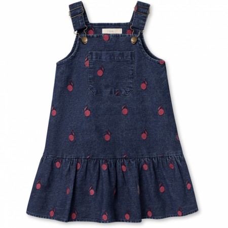 Donna embr. Spencer dress, dark denim blue, Fliink