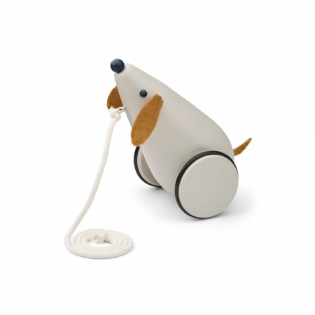 Ash pull along toy, sandy/golden caramel, Liewood