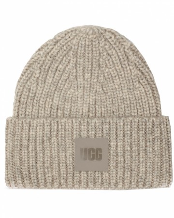 Chunky rib beanie, light grey, Ugg