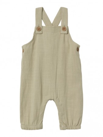 Dolie fin loose overall, moss gray, Lil Atelier