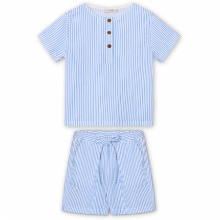 Cha cha shorts sett, marina striped, Fliink