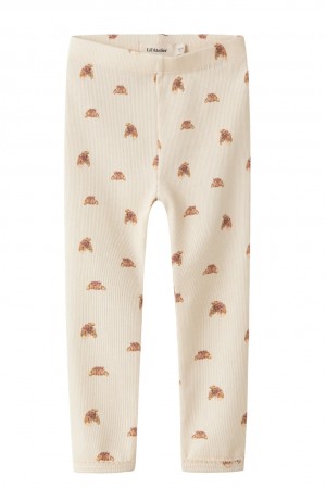 Lavo slim leggings, turtledove/croissant, Lil Atelier