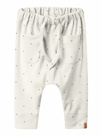 Gago loose pant, coconut milk/sleet dot, Lil Atelier