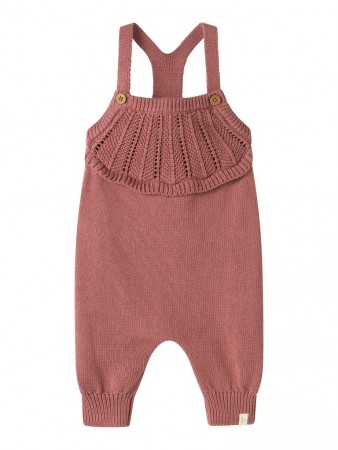 Noda knit overall, whitered rose, Lil Atelier