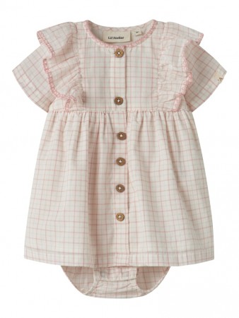 Hedda loose body dress, coconut milk/rose tan, Lil Atelier