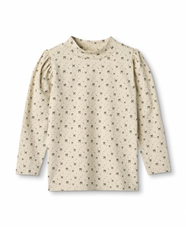 Kelly puff blouse, sandshell aop, Fliink