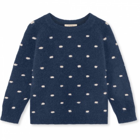Star alpaca polka pullover, insignia blue, Fliink