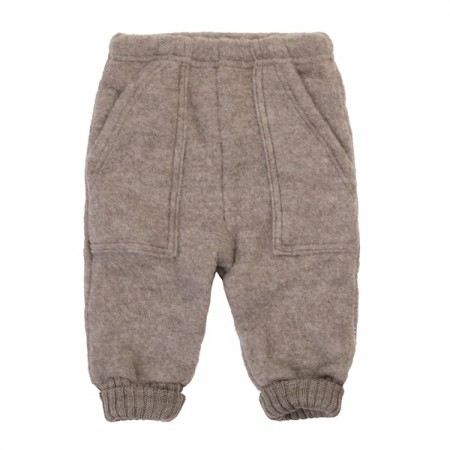 Bukse ullfleece,sesame melange, Joha 