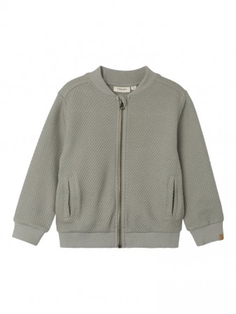 Defne sweat cardigan, forest fog, Lil Atelier